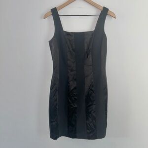 Vintage Black Striped Mini Dress